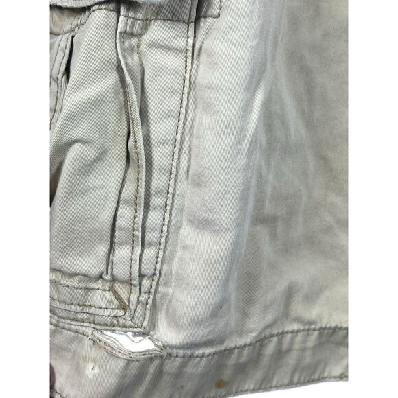 Y2K American Eagle Shorts Men’s 34 Khaki Cargo Classic Length Baggy Paratrooper - Picture 4 of 9